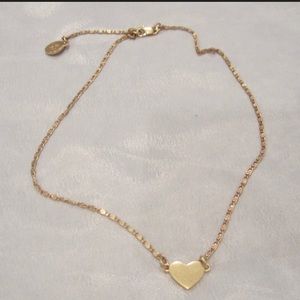 Tory Burch Delicate Heart Pendant Necklace EUC